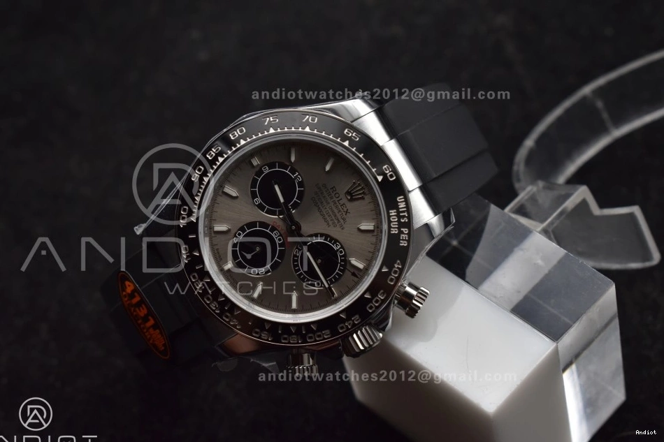 Best Daytona HighPerformance on V6 1:1 Dial SH4131 (Weighted) 811 Strap QF Gray Edition Oysterflex Black 126519 0815